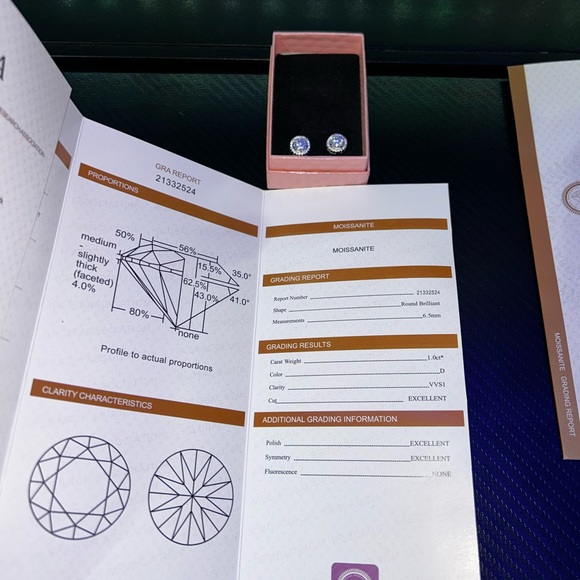 Gra Certified Diamond Passing Moissanite
Earrings - Picture 5 of 6